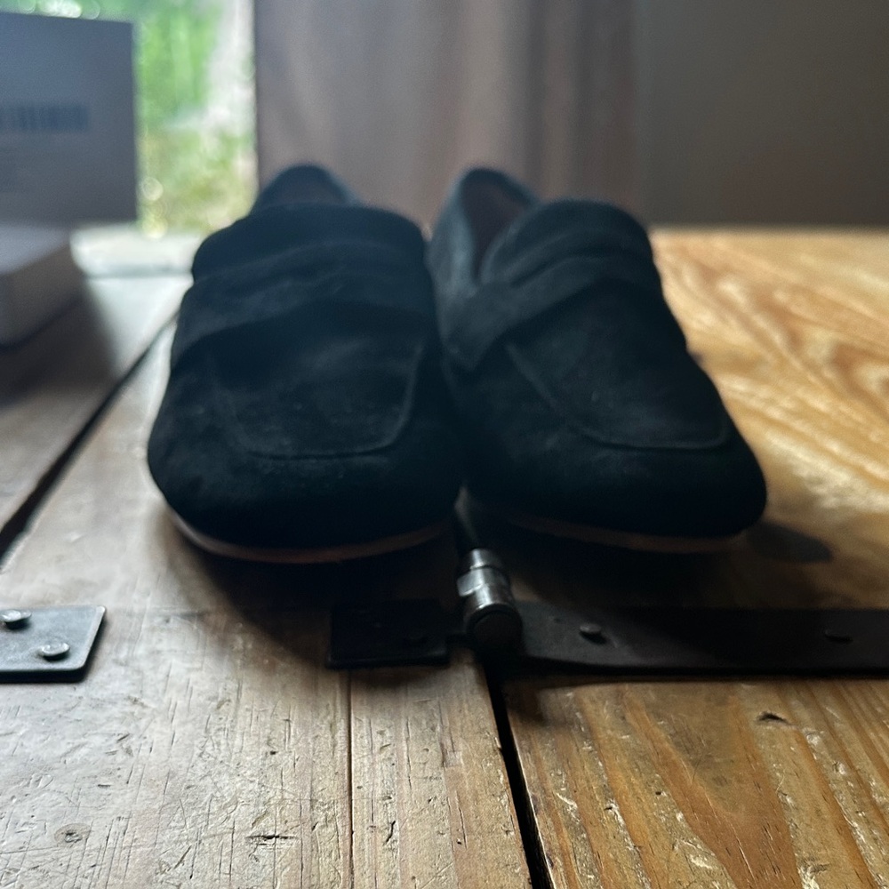 Women’s Black Suede Penny Loafers - Picture 9 of 9